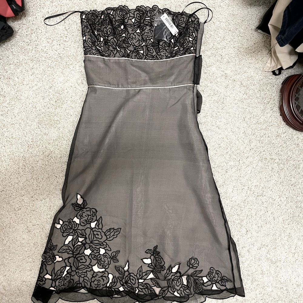 White House Black Market black sheer dress